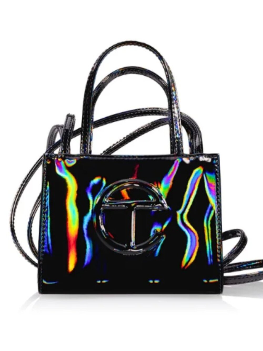 Brand New w/ Tags << Telfar Small Shopping Bag - Black Rainbow